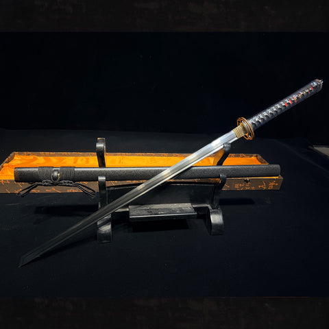 Hand Forged Japanese Ninja Sword Honsanmai Straight Blade Ninjato Kiriha Zukuri-COOLKATANA-SL-716-U