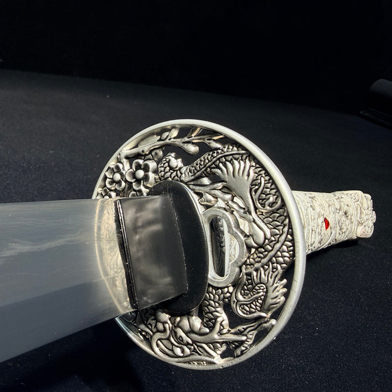 Hand Forged Japanese Samurai Katana Sword Honsanmai Clay Tempered Bone 