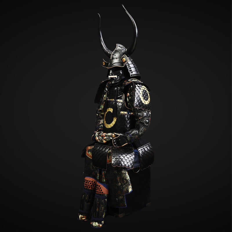Handmade Life-Size Sanada Nobuyuki Clan Samurai Armor with Antlers 
