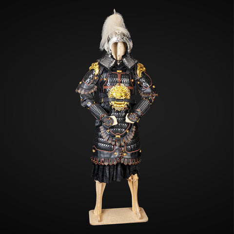 Authentic Ancient Chinese Body Armor with Intricate Engravings