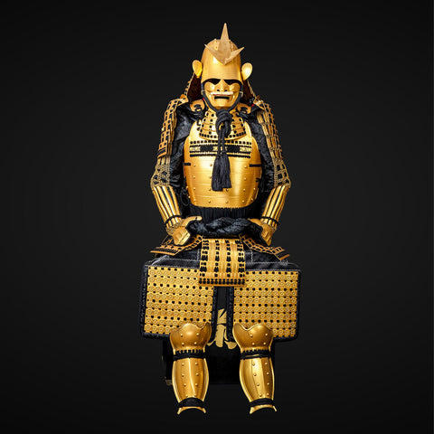 Authentic Golden Samurai Yoroi with Scaled Armor Elden Ring Influence

