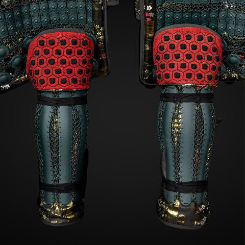 Traditional Green Samurai Armor with Under Armor Long Sleeve Layering

