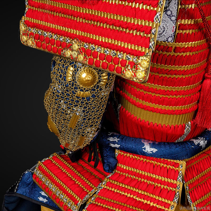 Handmade Life Size Yoroi,Takeda Clan Red Japanese Samurai Armor ...