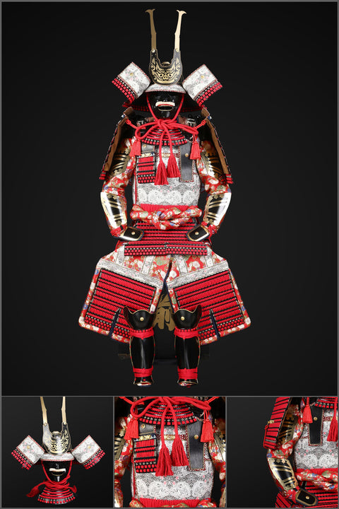 Handmade Minamoto no Yoshitsune Samurai Armor, a historical masterpiece worthy of the Flying Heritage Combat Armor Museum.

