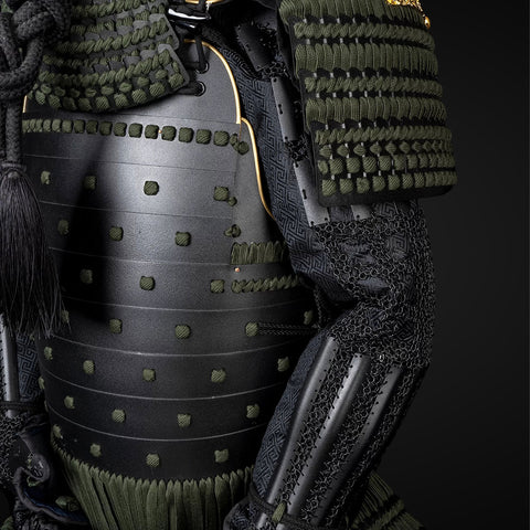 Museum of American Armor reference, showcasing the Black Sanada Nobuyuki Samurai Armor as a valuable piece of historical craftsmanship with exceptional detail.