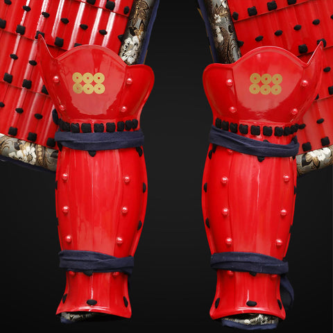 Fierce Deity Armor TOTK-Inspired Red Samurai Armor with Deer Antlers for Sanada Yukimura

