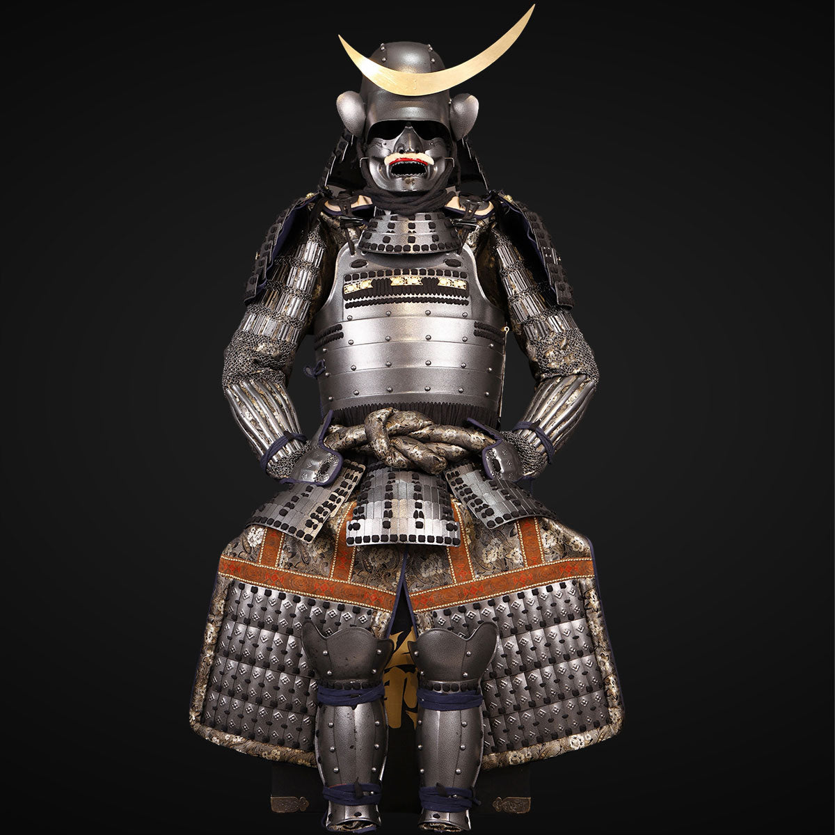 Handmade Life-Size Yoroi Masamune Date Samurai Armor with Crescent Hel ...