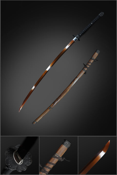 Handmade Sekiro Undead Cut Katana with red 1095 high carbon steel  red blade