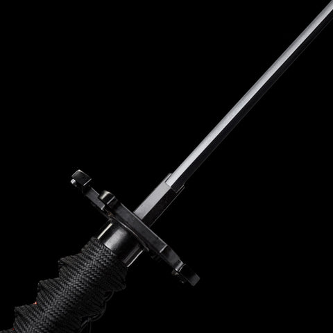 anime katana Odachi zangetsu ichigo bankai sword Black Blade 1060 carbon steel bleach ichigo kurosaki -QQ0130z 5