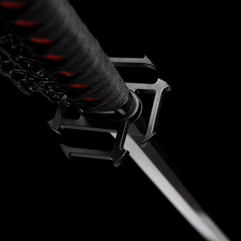 anime katana Odachi zangetsu ichigo bankai sword Black Blade 1060 carbon steel bleach ichigo kurosaki Tsuba Fitting-QQ0130z 6