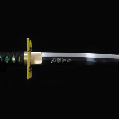 Close-up of mekugi pins for katana maintenance


