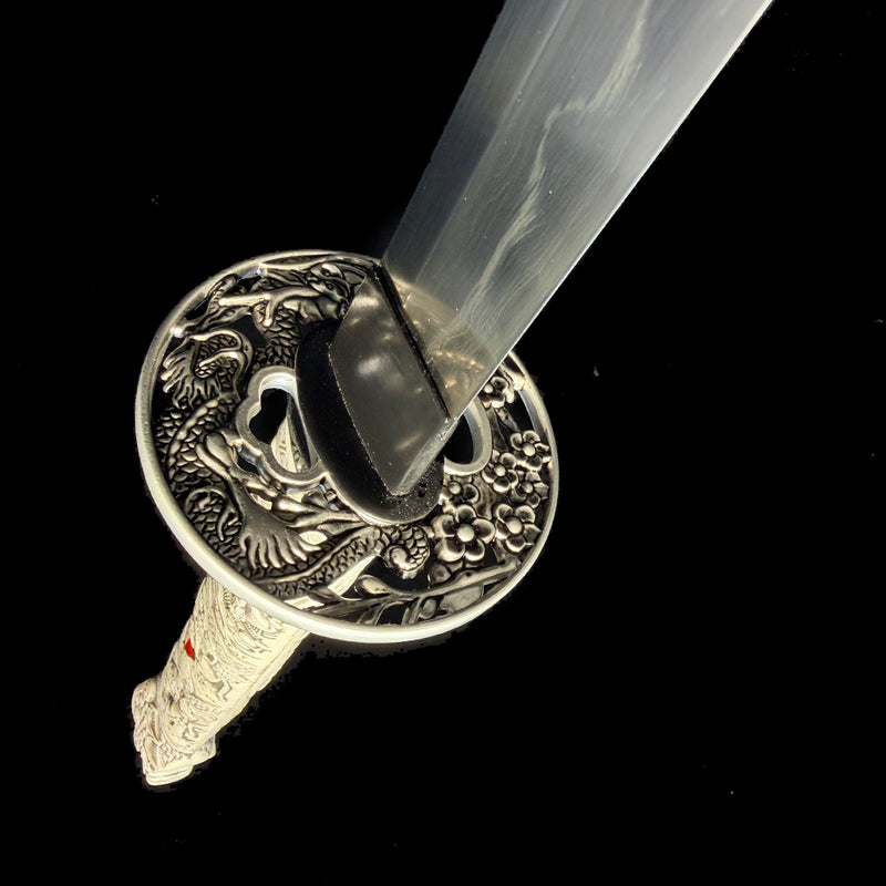 Hand Forged Japanese Samurai Katana Sword Honsanmai Clay Tempered Bone 