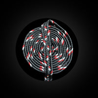 Black with a Blend of Red and white Thickened Sageo