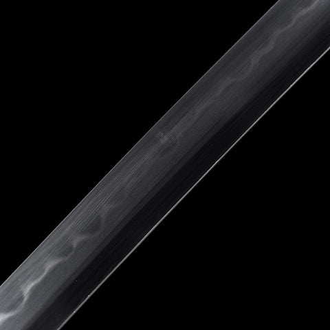 The Bloodbane sword resting in its scabbard, emphasizing its fine craftsmanship and balance.

