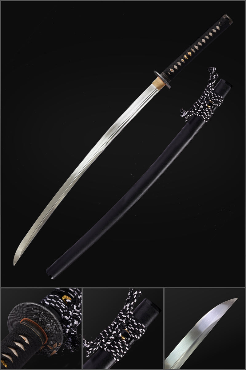 Hand Forged Japanese Samurai Katana Sword Manganese Steel Brushed Oil  