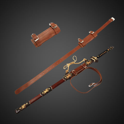 Katana Sword Holder – Belt and Shoulder Strap Display Rack-COOLKATANA