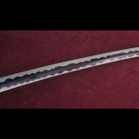 Genuine rayskin-wrapped handle on functional Sekiro katana

