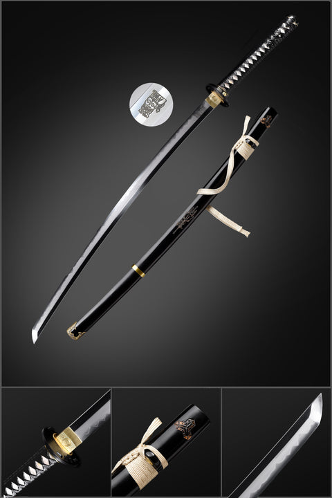 Kill Bill Handmade Katana with T10 Clay Tempered Steel Blade and Iron Tsuba QQ-258U COOLKATANA

