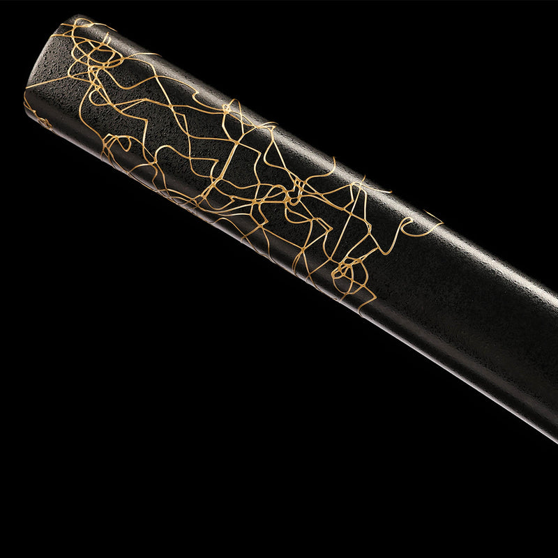 Ghost of Yotei Dark Night Golden Katana 1060 Carbon Steel Sword 