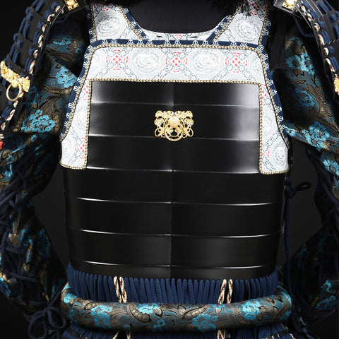 Helldusk Armor BG3 Style Integrated into Tokugawa Clan Black & Blue Samurai Armor

