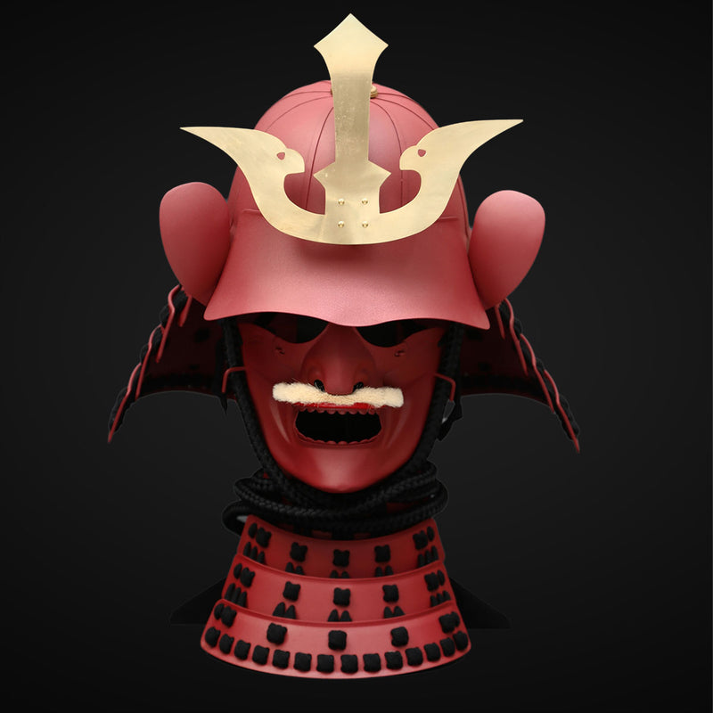 Handmade Life-Size Red Iyozane Japanese Samurai Armor Yoroi 