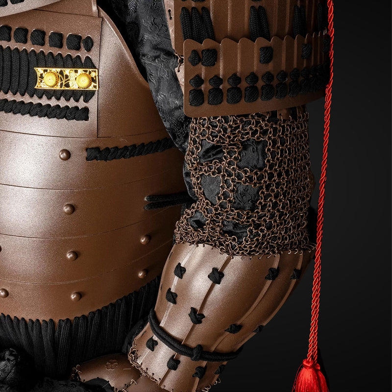 Handmade Life-Size Tokugawa Clan Samurai Armor – Brown Yoroi 