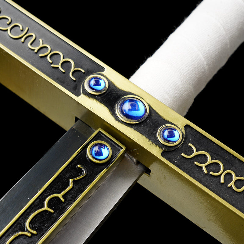 One Piece Dracule Mihawk Yoru Black Sword Replica Anime Katana 