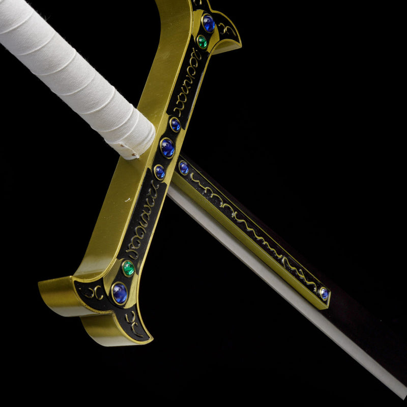 One Piece Dracule Mihawk Yoru Black Sword Replica Anime Katana 