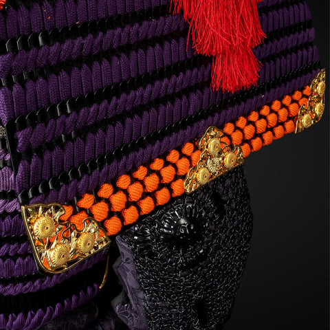 Collector’s Edition Black & Purple Samurai Yoroi with Motorcycle Armor Pants Protection

