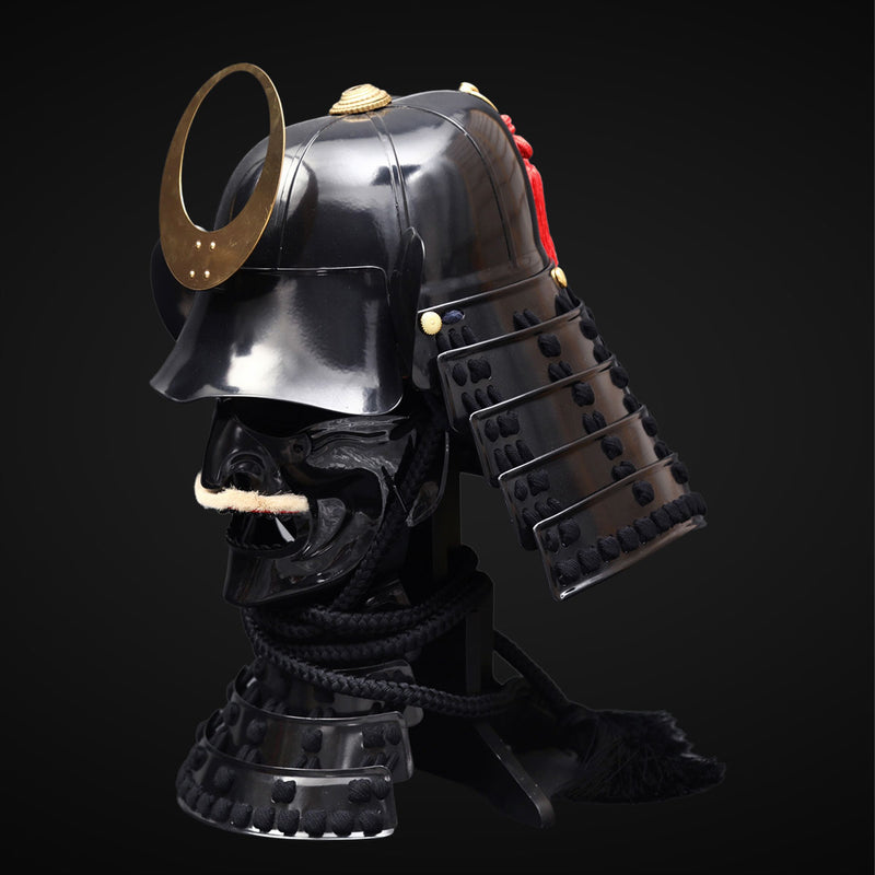 Handmade Life-Size Yoroi Oda Clan Samurai Armor with Black Kachi Helme 