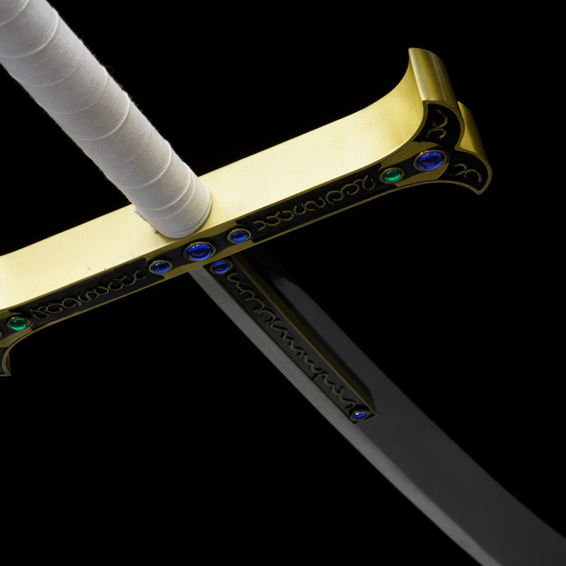 One Piece Dracule Mihawk Yoru Black Sword Replica Anime Katana 