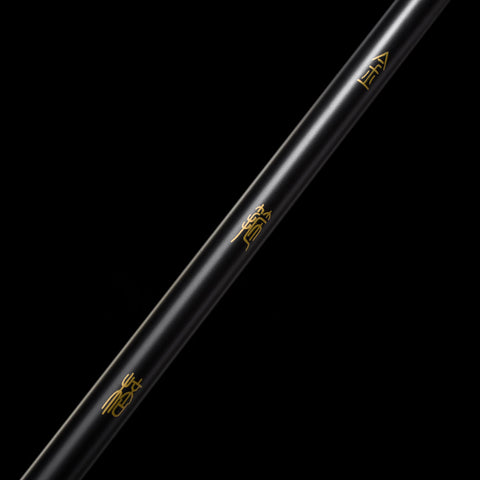 Polished alloy end cap with deep red anodized accents and intricate ancient Chinese dragon-style engravings, adding cultural depth

QQhsjgb