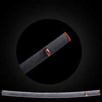 Black base with fine leather lacquered saya with brown Buffalo Horn