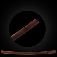 Brown wood saya with Buffalo Horn