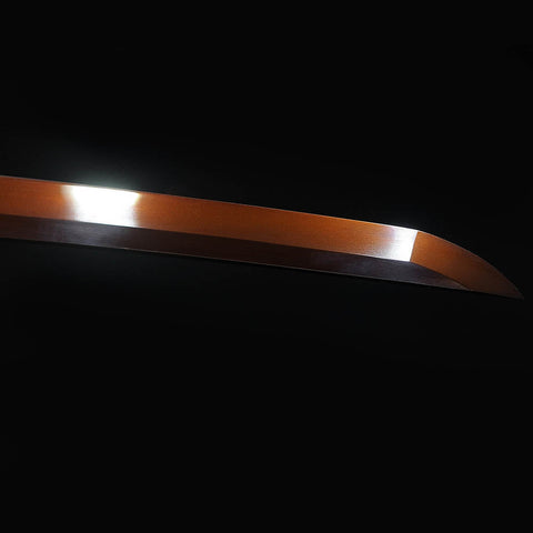 Handmade Japanese style katana with red blade from Sekiro game

