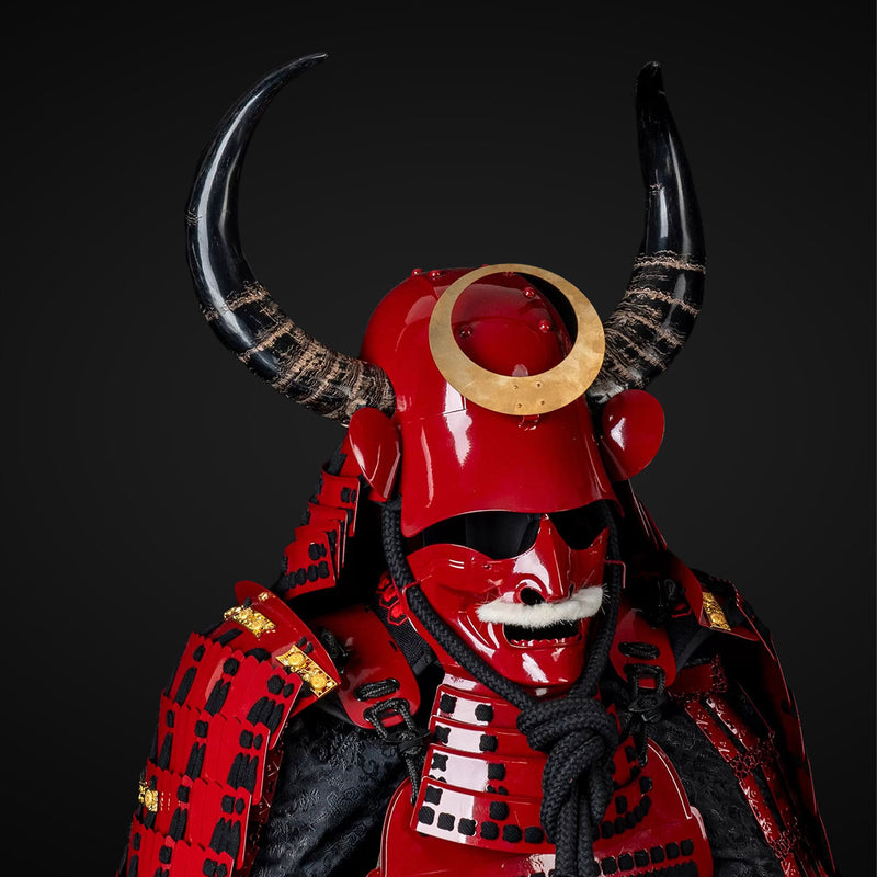 Handmade Life-Size Sanada Nobuyuki Clan Samurai Armor – Red Yoroi 