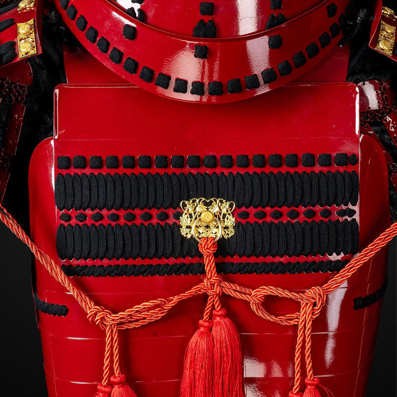 Handmade Life-Size Sanada Nobuyuki Clan Samurai Armor – Red Yoroi 