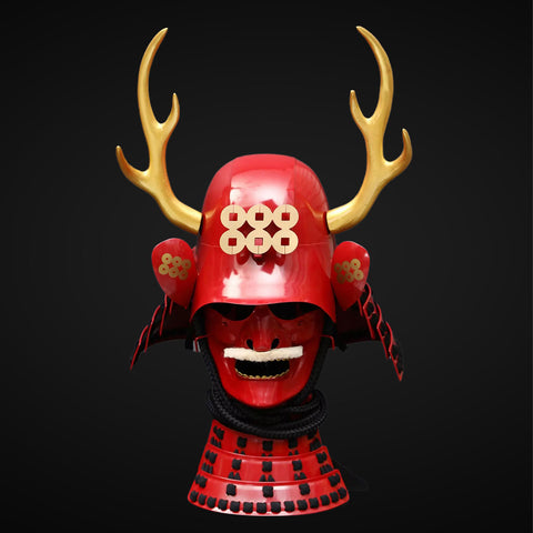 Best Armor in Elden Ring Inspiration for Red Yukimura Sanada Samurai Armor with Deer Antlers

