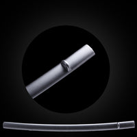 Deep silver saya with Buffalo Horn