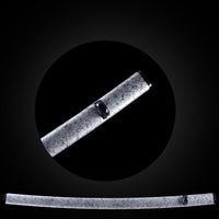 Black silk on silver base saya with black Buffalo Horn