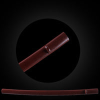 Black dots on dark red base saya with Buffalo Horn