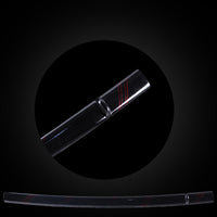 Red pattern on black base saya with Buffalo Horn