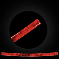 Bright red black patterned glossy Saya with Red Buffalo Horn