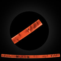 Bright orange patterned glossy Saya with Orange Buffalo Horn