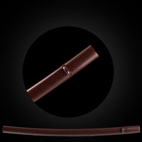 Black and red leather-textured saya with Buffalo Horn