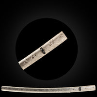 Gold leather-textured saya with black Buffalo Horn