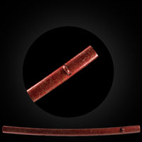 Red base with gold silk painted saya with Buffalo Horn