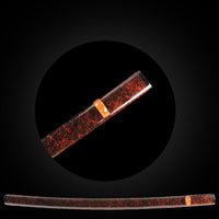 Red Flame Saya with Orange Buffalo Horn