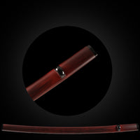Dark red wood-grain saya with black Buffalo Horn