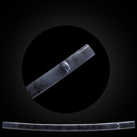 Deep gray dark devil pattern saya with Buffalo Horn